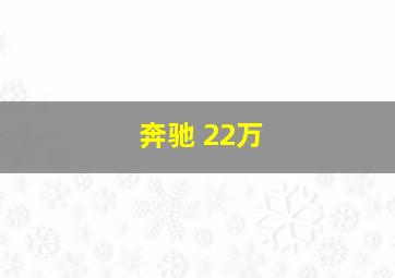 奔驰 22万